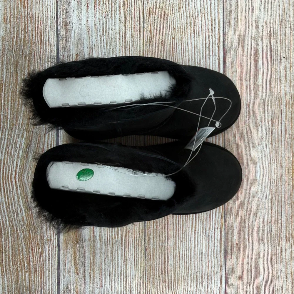 Kirkland Signature‎ Kids Black Shearling Suede Ankle Boots US 2 7771011 NEW